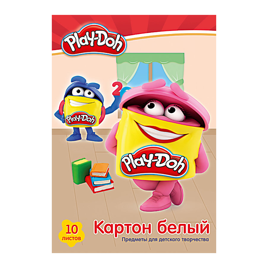 Картон белый А4 10л мелов Play-Doh папка