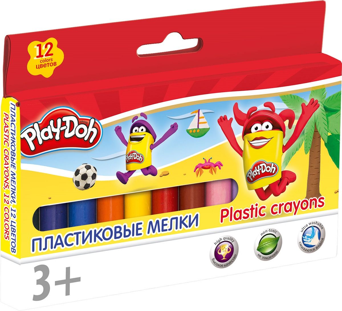 Мелки пластиковые 12цв Play-Doh