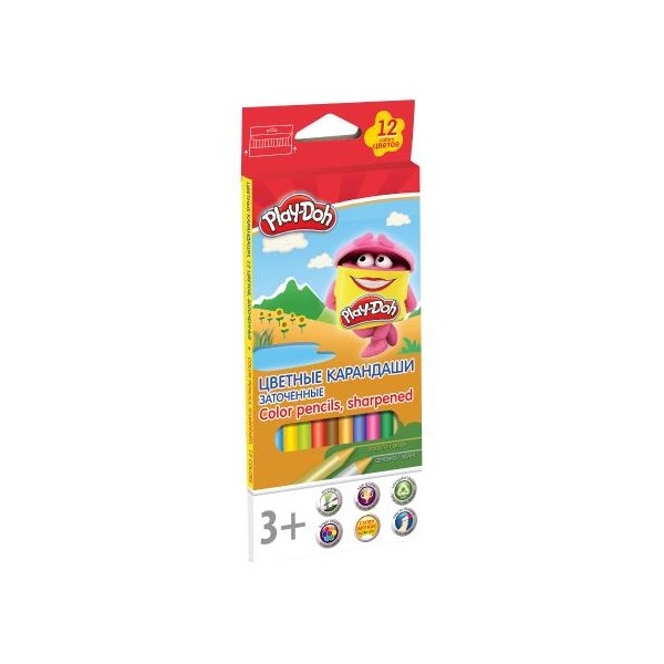Карандаши цветные 12 цв Play-Doh трехгран