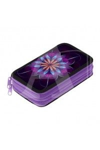 Пенал 2 отд пуст Hatber Flower fantasy