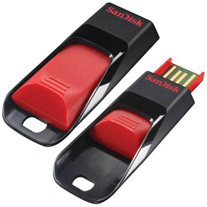 Флэш-карта USB 16GB 2.0 SanDisk Cruzer Edge красно-черная