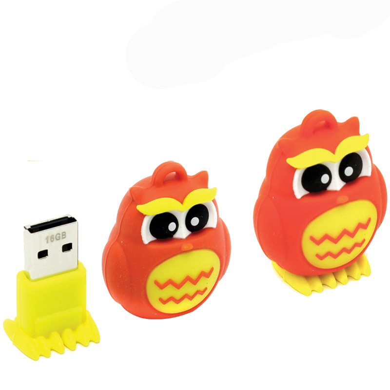 Флэш-карта USB 16GB 2.0 Smart Buy Сова красная