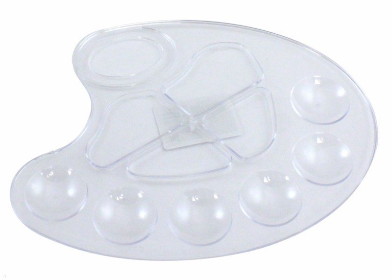 Палитра пластиковая овальная прозрачная