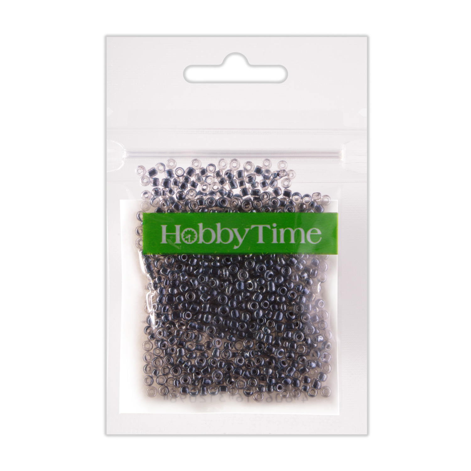 Творч Бисер круглый люминесцентный 2мм 10гр серый