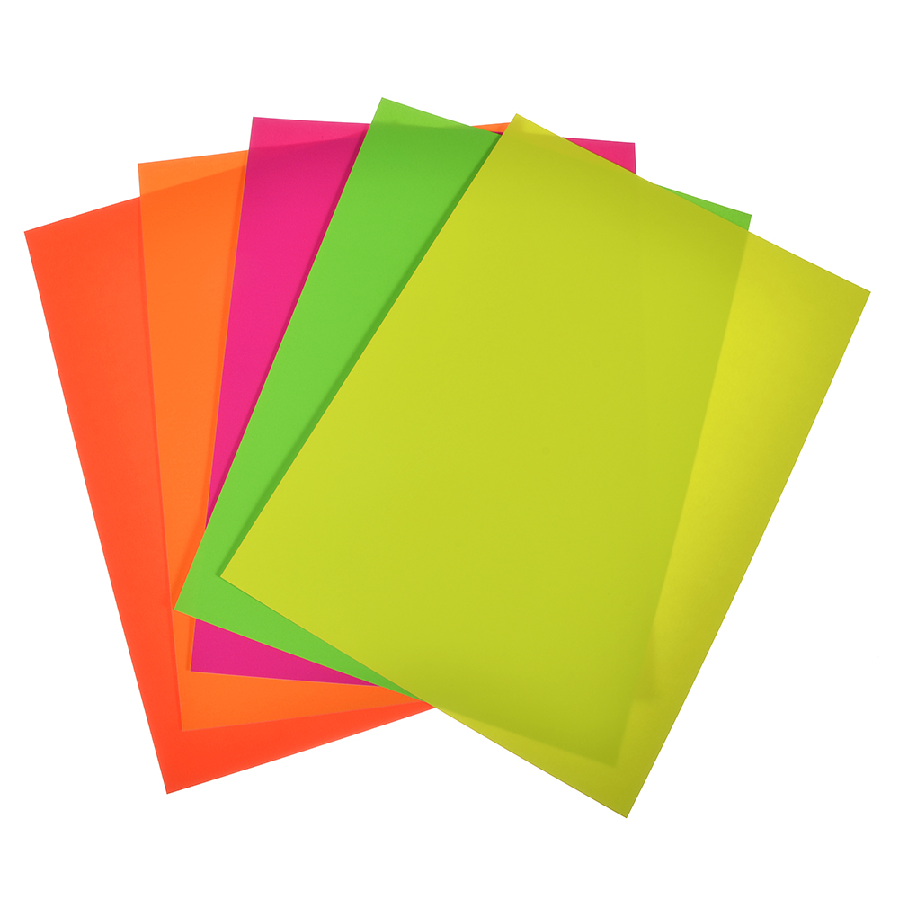 Картон цветной неон А4 5л 5цв мелов