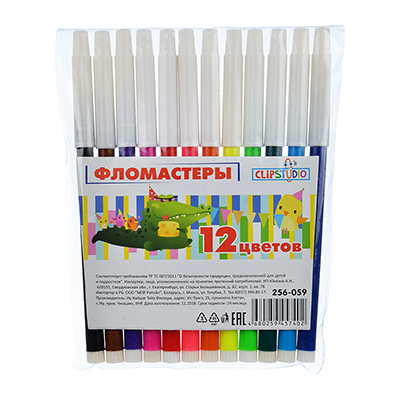 Фломастеры 12 цв Clipstudio пл/уп