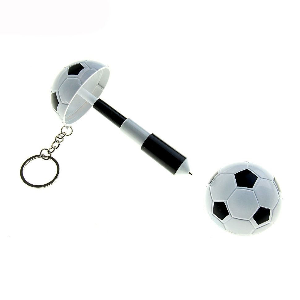 Ручка шариковая синяя сув Футбольный мяч с брелком