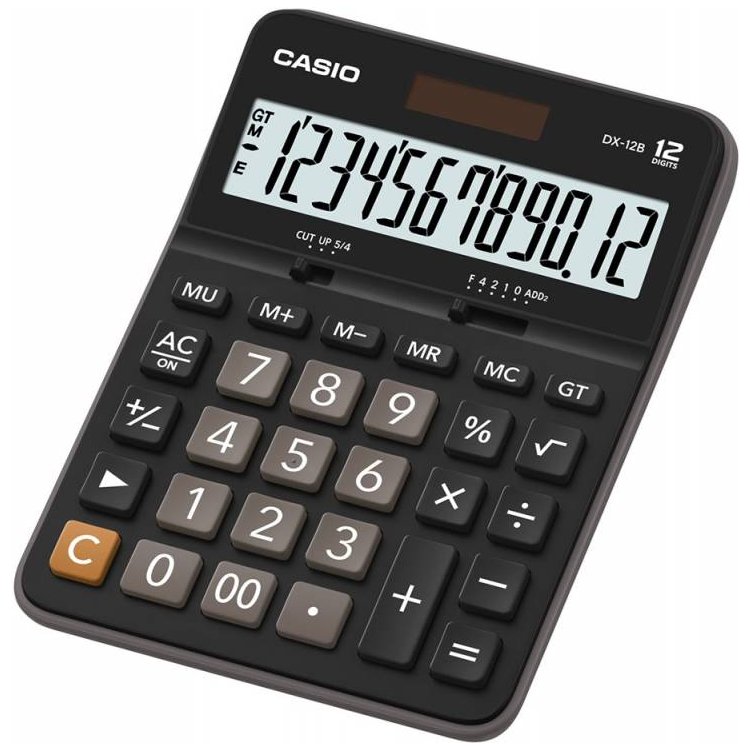 Калькулятор 12 разр. Casio настольный черный/коричневый (аналог 812)