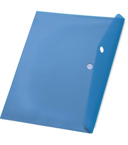 Папка-конверт А4 однотон синяя 180мк