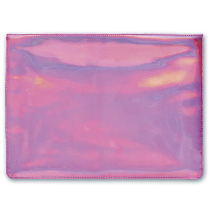 Папка на молнии А4 с рис Розовый металлизир ПВХ