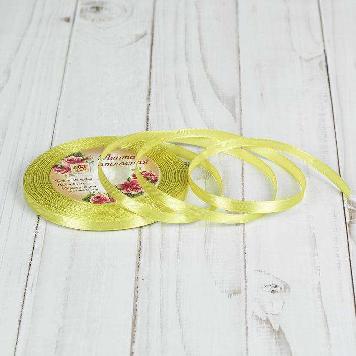 Творч Лента атлас 6мм*23м №144 желтый