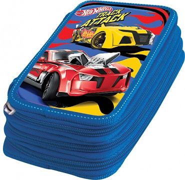 Пенал 3 отд полн Limpopo Mattel Hot Wheels