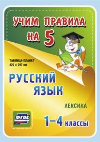 Таблица-плакат Русский язык. 1-4 кл.: Лексика ФГОС