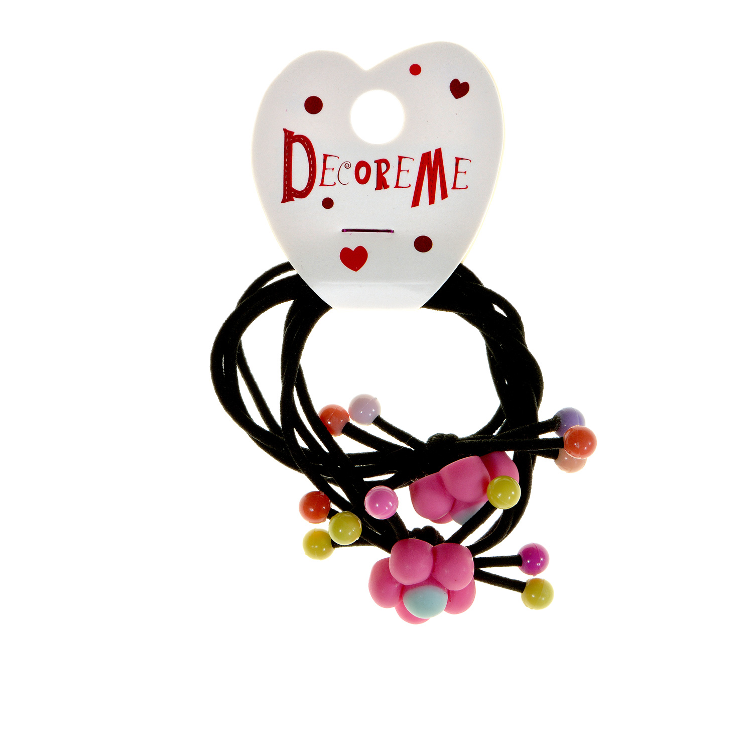 Резинка для волос 2шт/уп 5 цветов бусинки