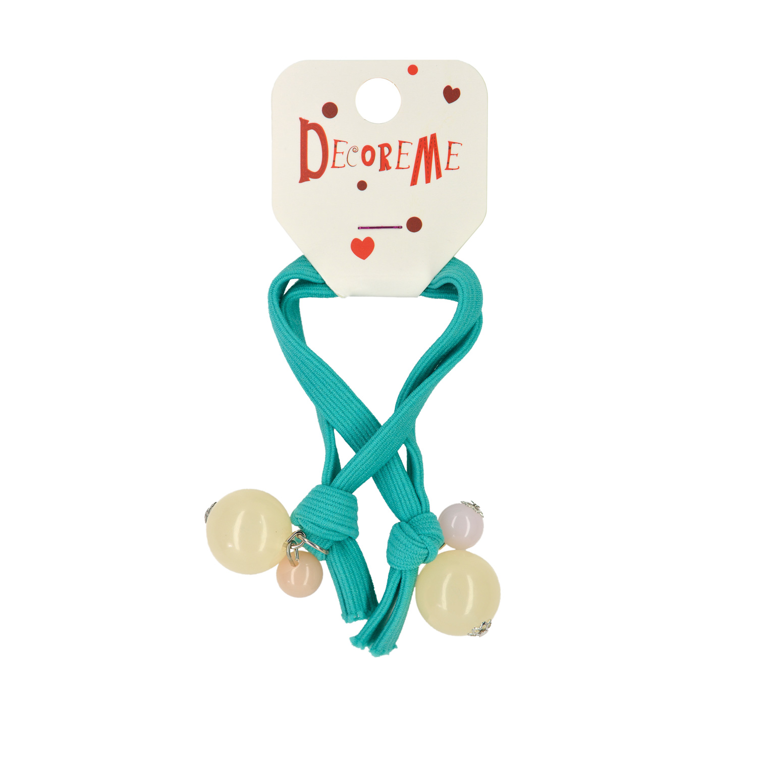 Резинка для волос 2шт/уп микс бусины