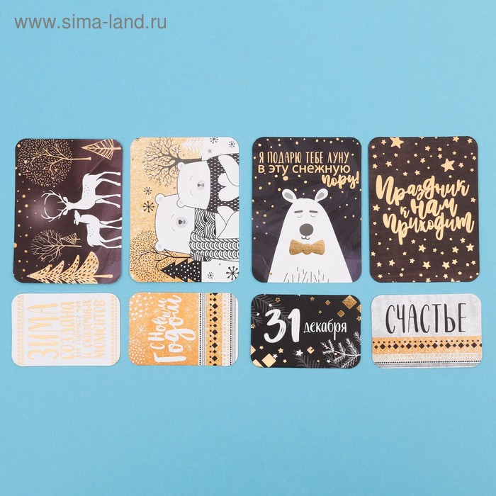 Творч Декор НГ Карточки д/скрапбукинга Сияние ночи 10*10,5см
