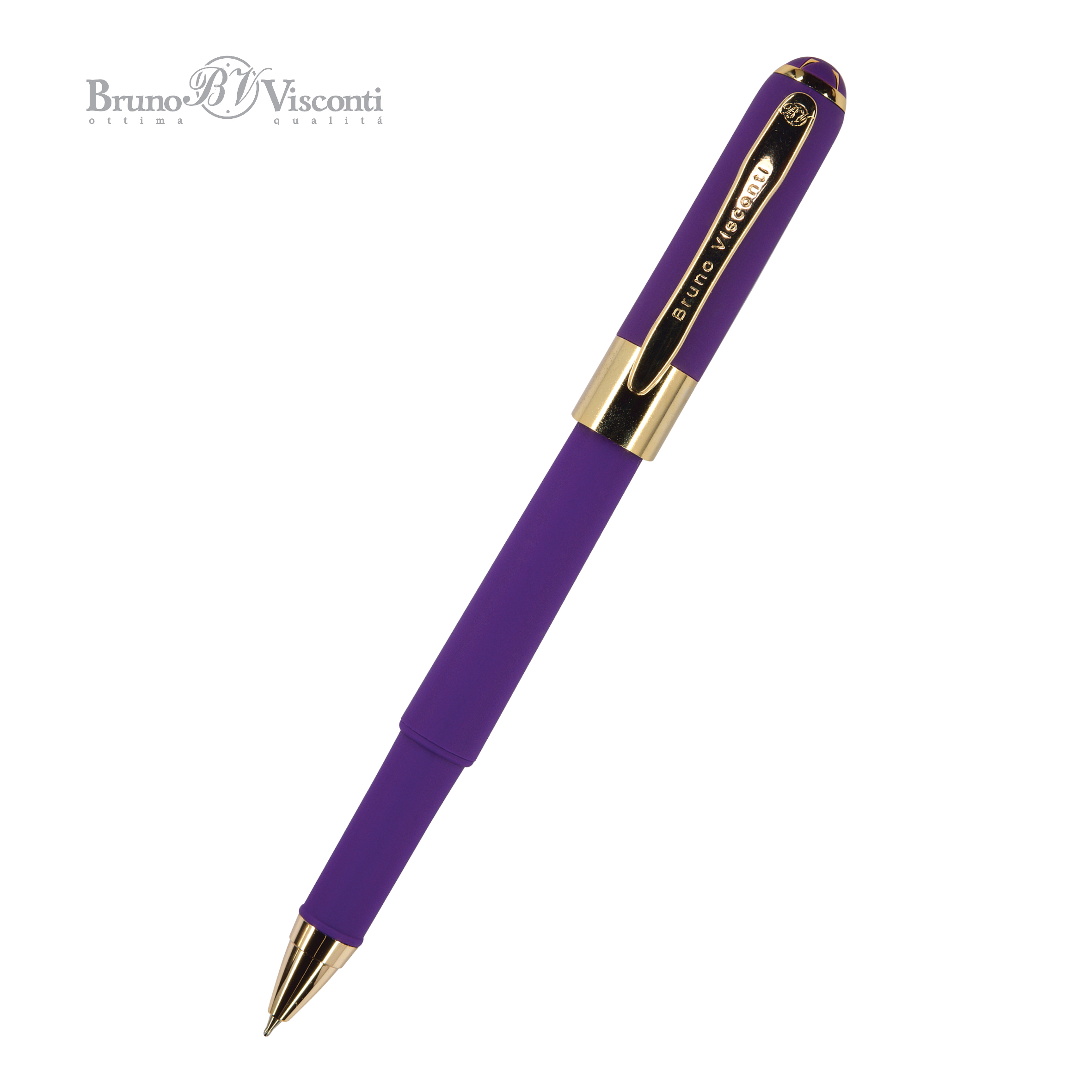 Ручка подар шар BV Monaco синяя 0,5мм фиолетовый корпус