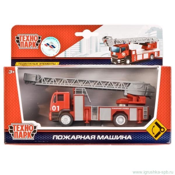 Машина Пожарная 1:64 15см метал подвижные элементы
