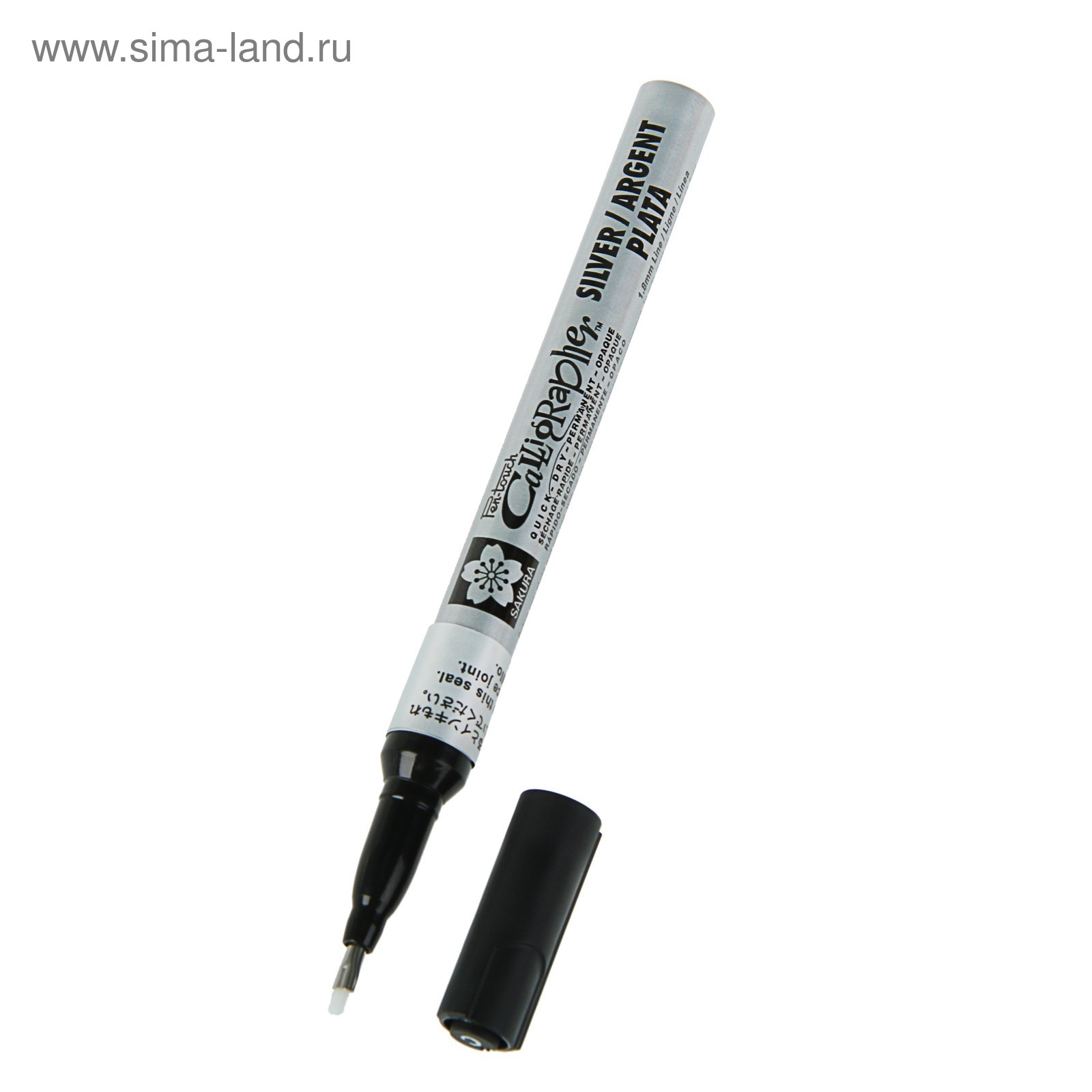 Творч Маркер Pen-Touch Calligrapher скошен Серебряный 1.8мм