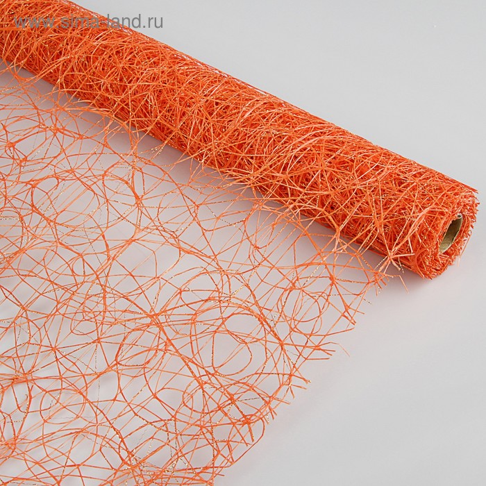 Творч Сизаль BOZA металлизир Ярко-оранжев в рулоне 0,53x4,57м