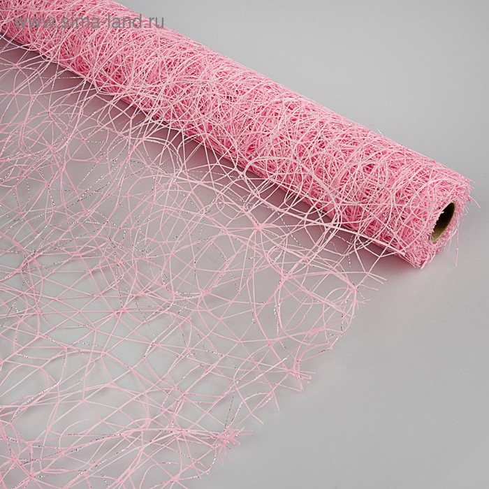 Творч Сизаль BOZA металлизир Светло-розовый в рулоне 0,53x4,57м