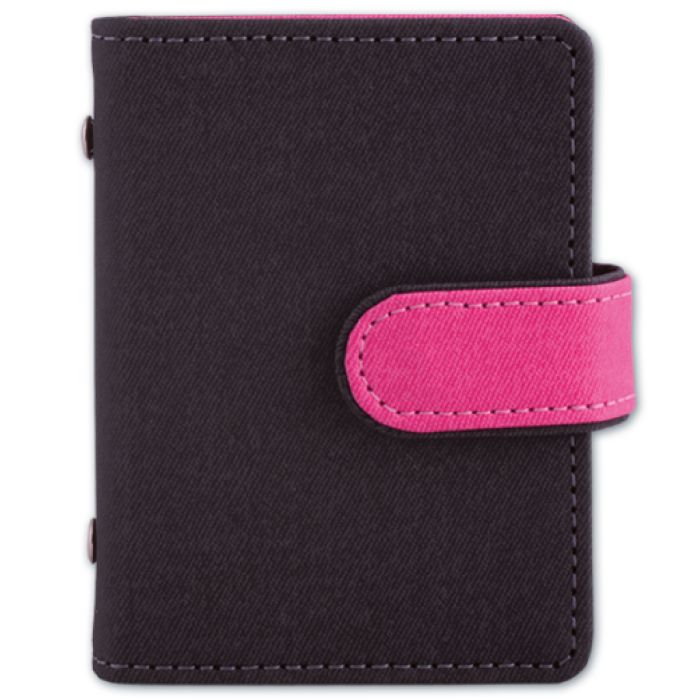 Визитница 16шт Джинс графит + джинс малинов