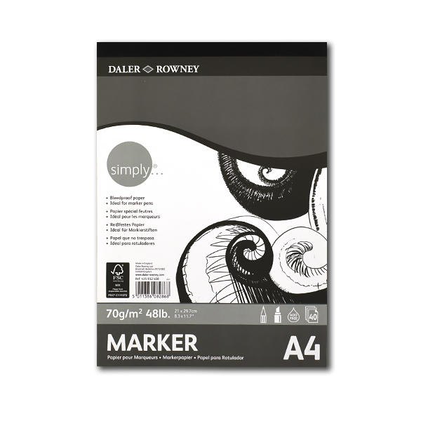Альбом д/маркеров 40л SIMPLY склейка 70г/м2