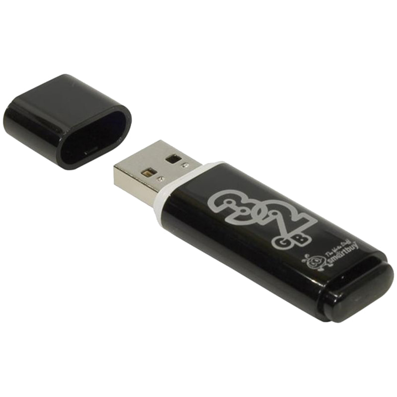 Флэш-карта USB 32GB 2.0 Smart Buy Glossy черный