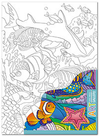 Творч Картина для раскрашивания 23*32 Рыбки