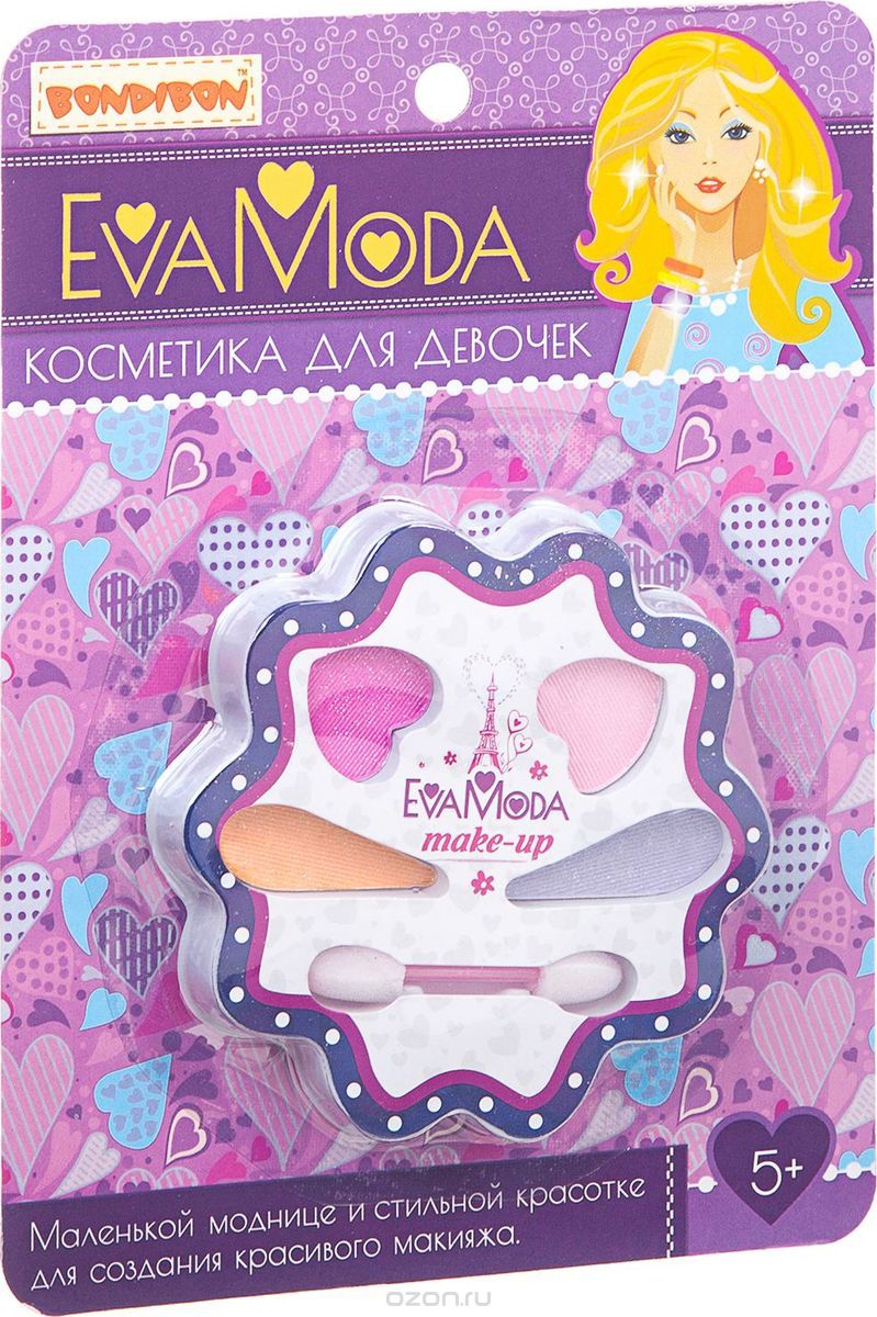 Набор детской декоративной косметики Bondibon Eva Moda Цветок с тенями